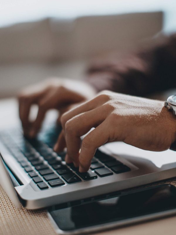 man at desk